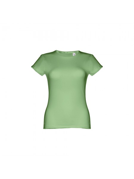 THC SOFIA. T-shirt sfiancata da donna in cotone - Giada verde THC SOFIA. T-shirt sfiancata da donna in cotone - Giada verde
