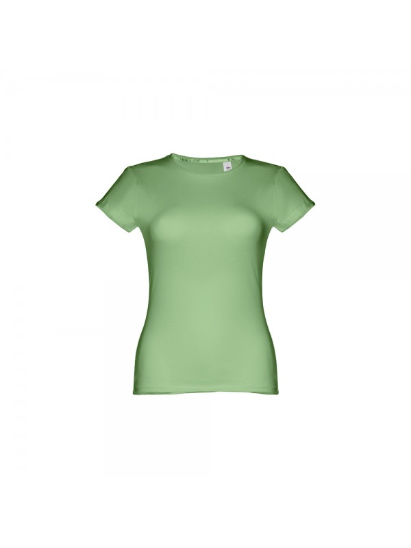 THC SOFIA. T-shirt sfiancata da donna in cotone - Giada verde THC SOFIA. T-shirt sfiancata da donna in cotone - Giada verde