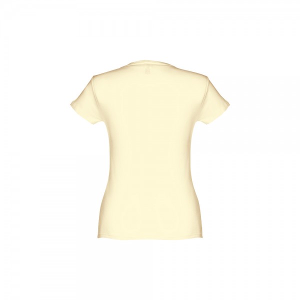 THC SOFIA. T-shirt sfiancata da donna in cotone - Giallo pastello