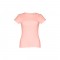 THC SOFIA. T-shirt sfiancata da donna in cotone - Rosso salmone
