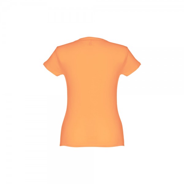 THC SOFIA. T-shirt sfiancata da donna in cotone - Arancione corallo