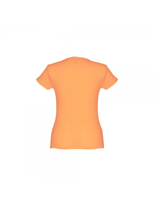 THC SOFIA. T-shirt sfiancata da donna in cotone - Arancione corallo THC SOFIA. T-shirt sfiancata da donna in cotone - Arancione corallo