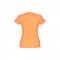 THC SOFIA. T-shirt sfiancata da donna in cotone - Arancione corallo