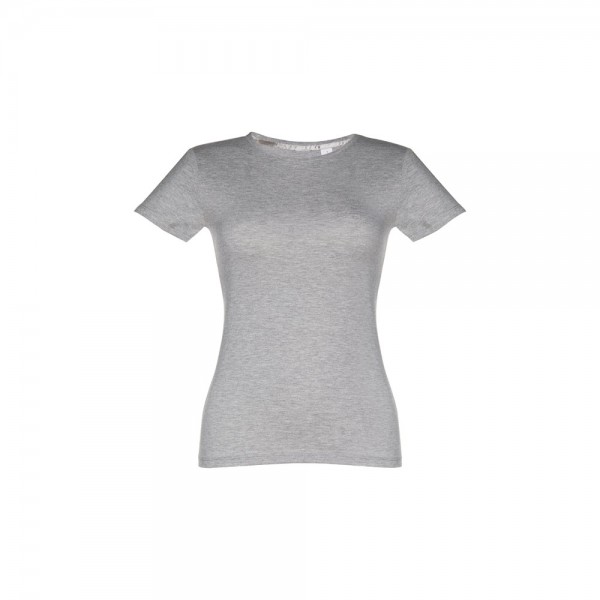 THC SOFIA. T-shirt sfiancata da donna in cotone - Grigio chiaro mélange