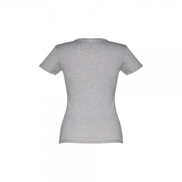 THC SOFIA. T-shirt sfiancata da donna in cotone - Grigio chiaro mélange