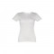 THC SOFIA. T-shirt sfiancata da donna in cotone - Bianco mélange