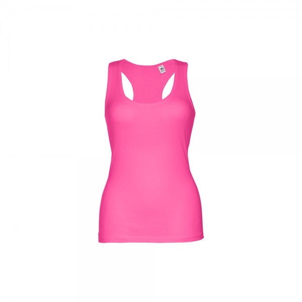 THC TIRANA. T-shirt da donna senza maniche in cotone - Rosa