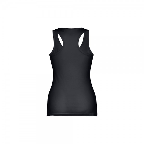 THC TIRANA. T-shirt da donna senza maniche in cotone - Nero