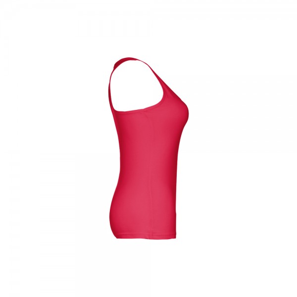 THC TIRANA. T-shirt da donna senza maniche in cotone - Rosso