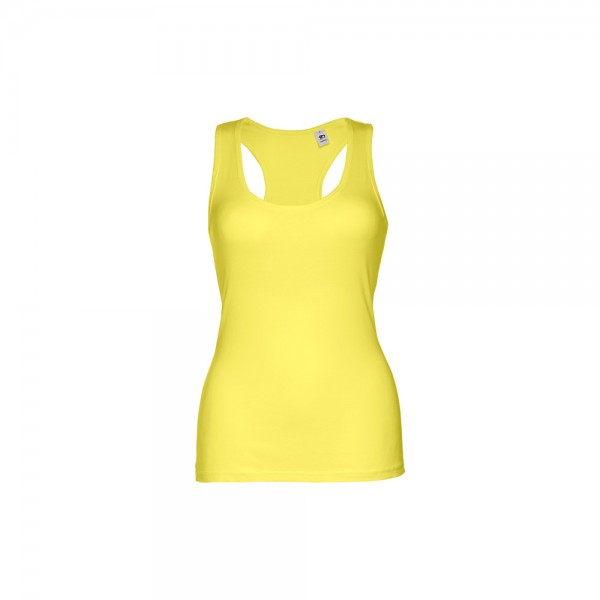 THC TIRANA. T-shirt da donna senza maniche in cotone - Giallo limone