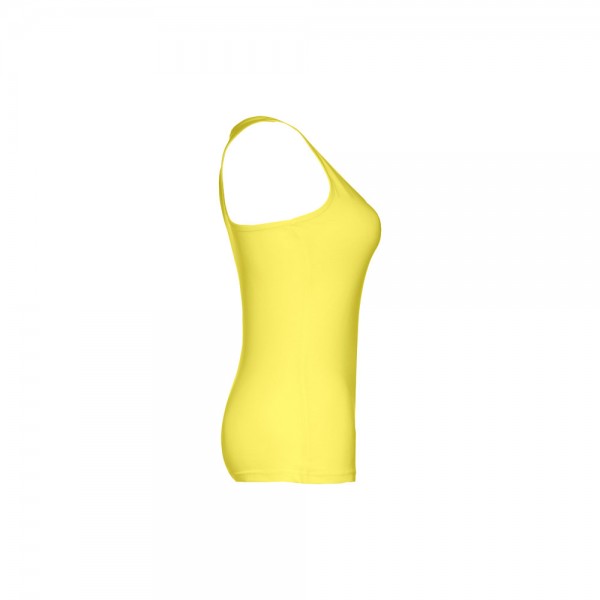 THC TIRANA. T-shirt da donna senza maniche in cotone - Giallo limone