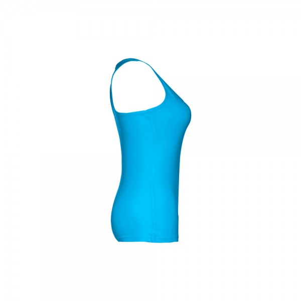 THC TIRANA. T-shirt da donna senza maniche in cotone - Azzurro mare