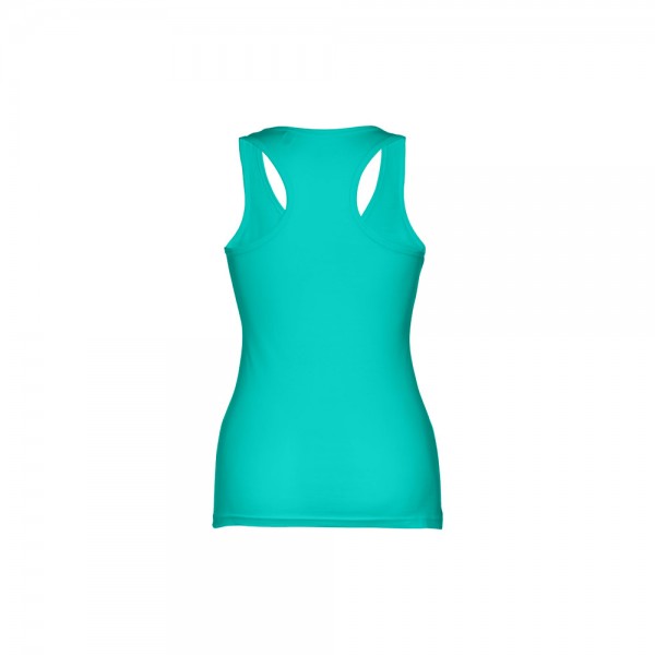 THC TIRANA. T-shirt da donna senza maniche in cotone - Verde turchese