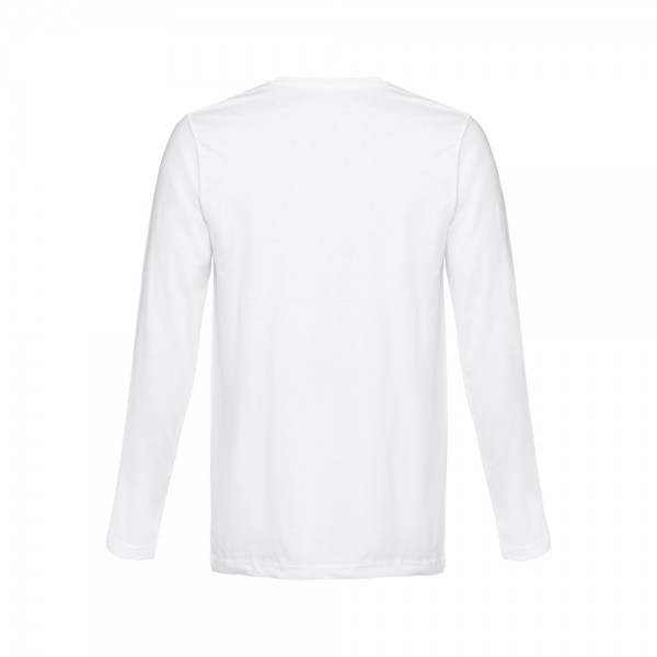 THC BUCHAREST WH. T-shirt da uomo in cotone a maniche lunghe - Bianco