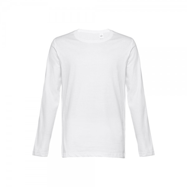 THC BUCHAREST WH. T-shirt da uomo in cotone a maniche lunghe - Bianco