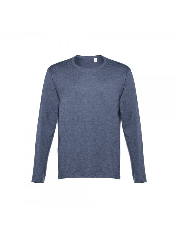 THC BUCHAREST. T-shirt a manica lunga da uomo - Blu mélange THC BUCHAREST. T-shirt a manica lunga da uomo - Blu mélange