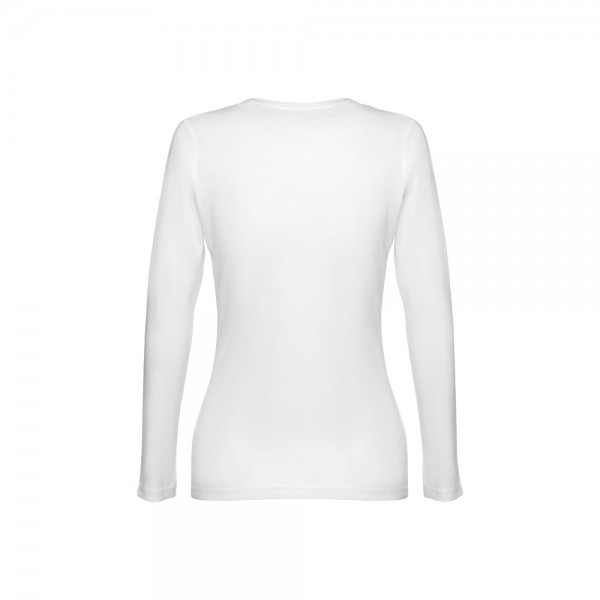 THC BUCHAREST WOMEN WH. T-shirt da donna sfiancata a maniche lunghe - Bianco