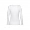 THC BUCHAREST WOMEN WH. T-shirt da donna sfiancata a maniche lunghe - Bianco