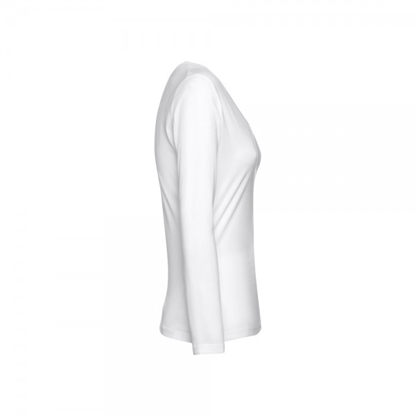 THC BUCHAREST WOMEN WH. T-shirt da donna sfiancata a maniche lunghe - Bianco