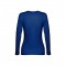 THC BUCHAREST WOMEN. T-shirt da donna sfiancata a maniche lunghe in cotone - Blu reale