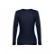 THC BUCHAREST WOMEN. T-shirt da donna sfiancata a maniche lunghe in cotone - Blu scuro