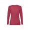 THC BUCHAREST WOMEN. T-shirt da donna sfiancata a maniche lunghe in cotone - Rosso mélange