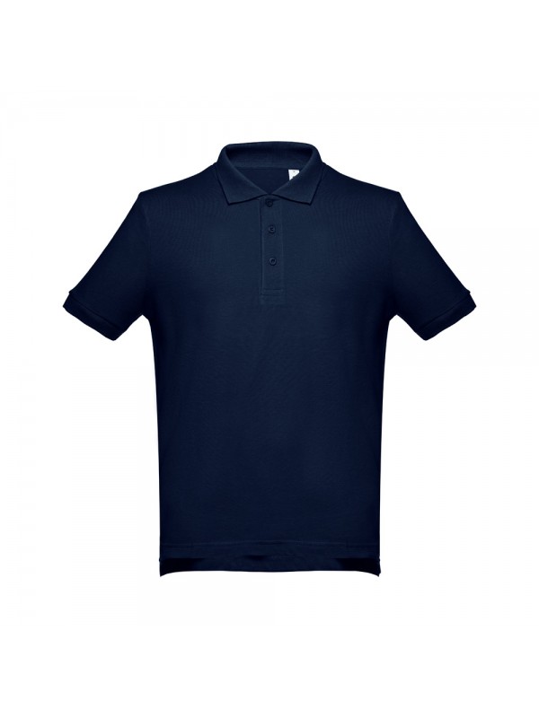 THC ADAM. Polo da uomo in cotone a maniche corte - Blu