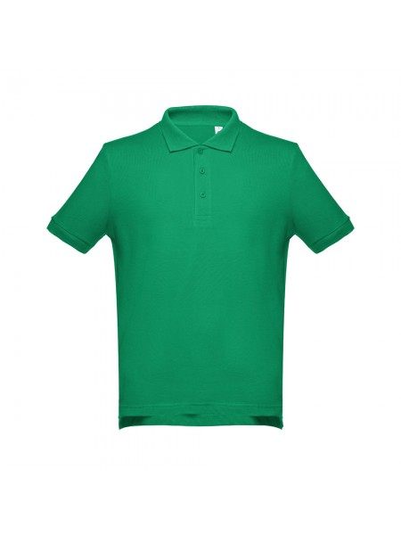 THC ADAM. Polo da uomo in cotone a maniche corte - Verde THC ADAM. Polo da uomo in cotone a maniche corte - Verde