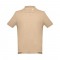 THC ADAM. Polo da uomo in cotone a maniche corte - Marrone chiaro