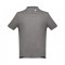 THC ADAM. Polo da uomo in cotone a maniche corte - Grigio