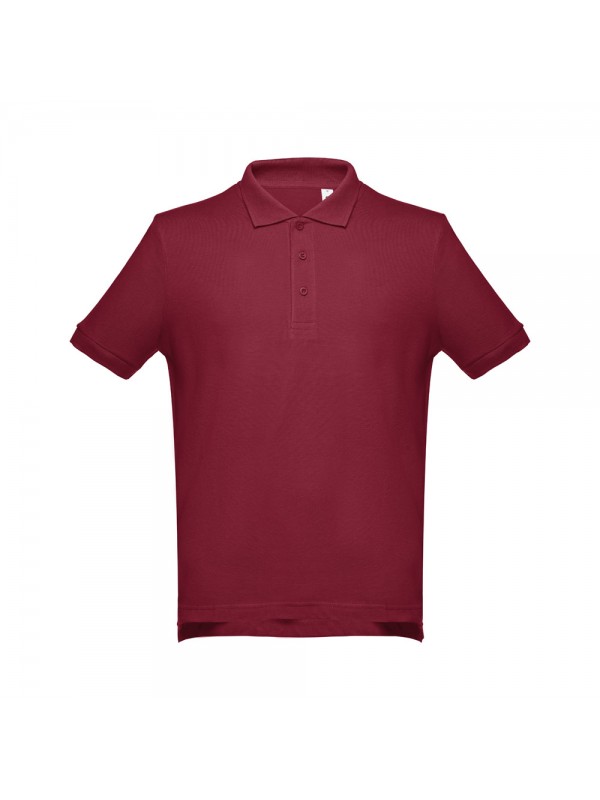 THC ADAM. Polo da uomo in cotone a maniche corte - Bordeaux THC ADAM. Polo da uomo in cotone a maniche corte - Bordeaux