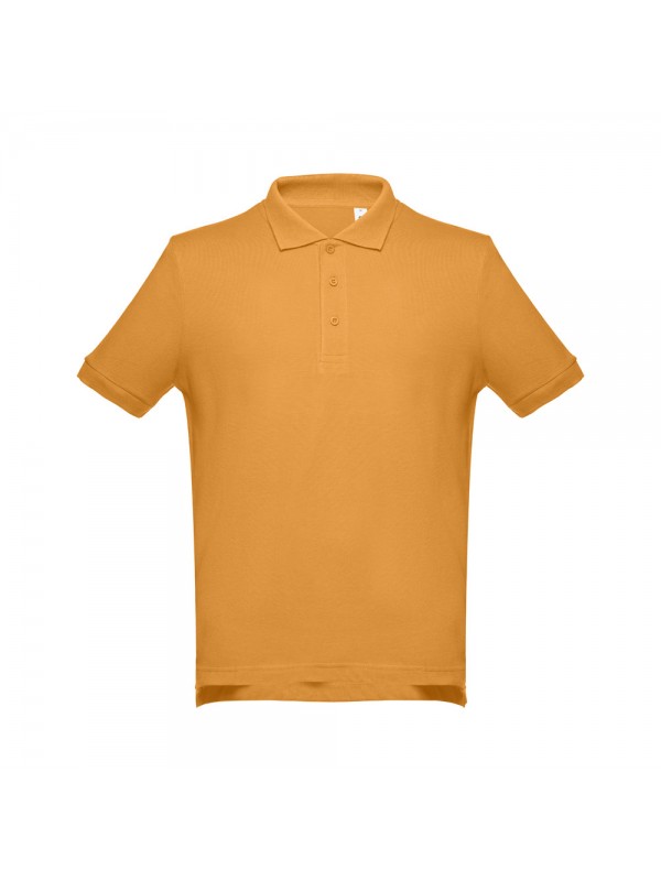 THC ADAM. Polo da uomo in cotone a maniche corte - Giallo scuro THC ADAM. Polo da uomo in cotone a maniche corte - Giallo scuro
