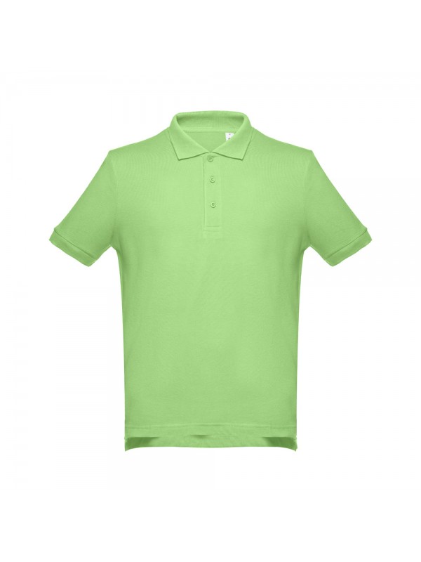 THC ADAM. Polo da uomo in cotone a maniche corte - Verde chiaro THC ADAM. Polo da uomo in cotone a maniche corte - Verde chiaro