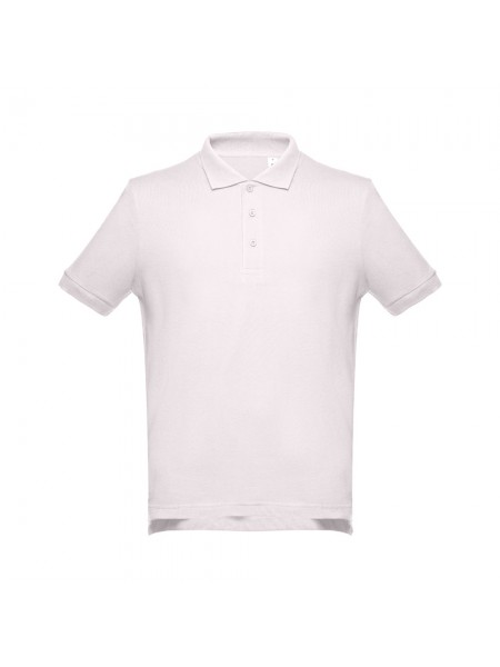 THC ADAM. Polo da uomo in cotone a maniche corte - Rosa pastello