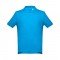 THC ADAM. Polo da uomo in cotone a maniche corte - Azzurro mare