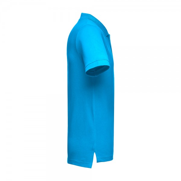 THC ADAM. Polo da uomo in cotone a maniche corte - Azzurro mare