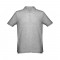 THC ADAM. Polo da uomo in cotone a maniche corte - Grigio chiaro mélange