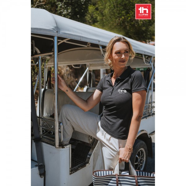 THC EVE. Polo da donna - Bianco mélange