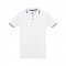 THC ROME WH. Polo da uomo in cotone bicolore. colore bianco - Bianco