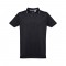 THC ROME. Polo da uomo in cotone bicolore - Nero