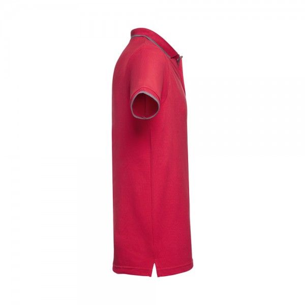 THC ROME. Polo da uomo in cotone bicolore - Rosso