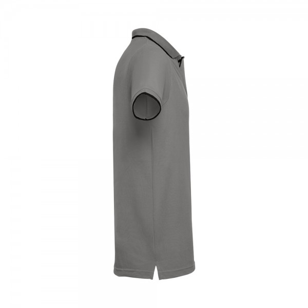 THC ROME. Polo da uomo in cotone bicolore - Grigio