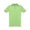 THC ROME. Polo da uomo in cotone bicolore - Verde chiaro