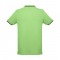 THC ROME. Polo da uomo in cotone bicolore - Verde chiaro