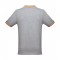 THC ROME. Polo da uomo in cotone bicolore - Grigio chiaro mélange