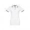 THC ROME WOMEN WH. Polo da donna in cotone bicolore - Bianco