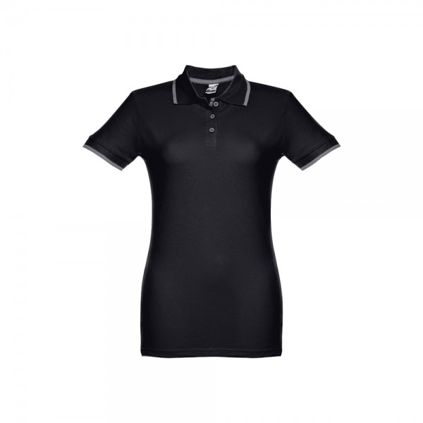 THC ROME WOMEN. Polo "slim fit" da donna - Nero