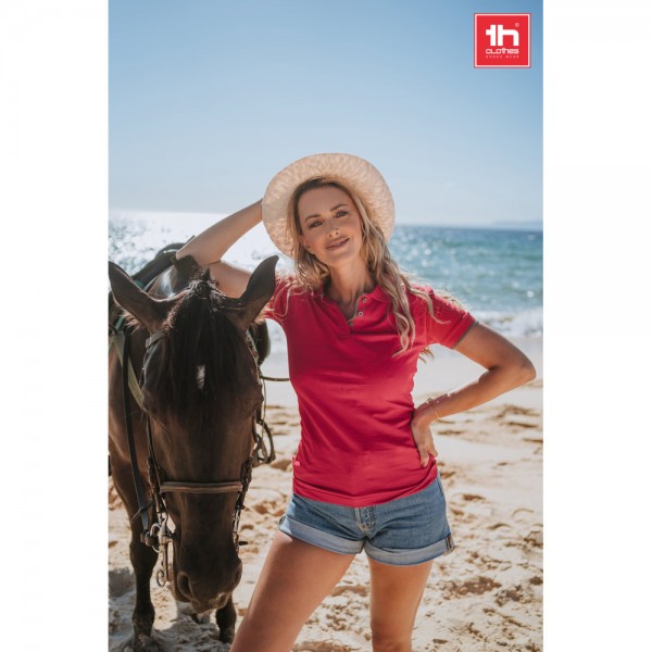 THC ROME WOMEN. Polo "slim fit" da donna - Nero