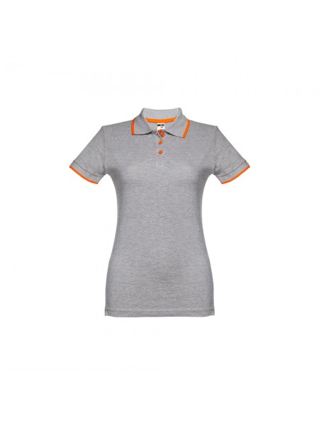 THC ROME WOMEN. Polo "slim fit" da donna - Grigio chiaro mélange THC ROME WOMEN. Polo "slim fit" da donna - Grigio chiaro mélange