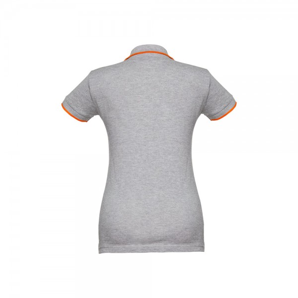 THC ROME WOMEN. Polo "slim fit" da donna - Grigio chiaro mélange